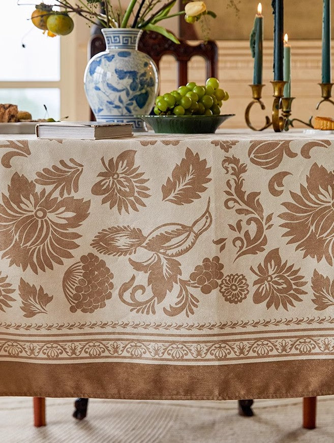 Flower Pattern Table Covers for Round Table, Large Modern Rectangle Tablecloth for Dining Table, Farmhouse Table Cloth for Oval Table, Square Tablecloth for Kitchen