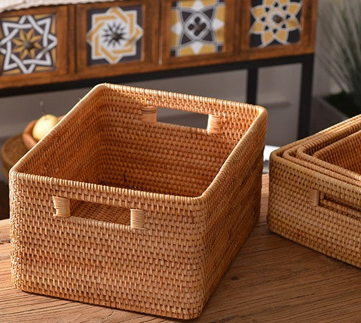 Storage Basket for Shelves, Rectangle Storage Basket for Toys, Storage Baskets for Bathroom, Kitchen Storage Baskets