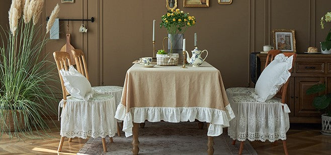 Modern Table Cloth, Beige Tablecloth for Home Decoration, Square Tablecloth for Round Table, Extra Large Rectangle Tablecloth for Dining Room Table
