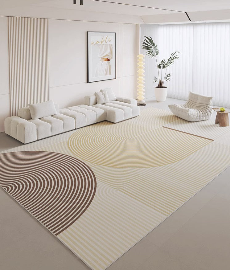 Modern Living Room Rug Placement Ideas. Modern Geometric Carpets for Office. Bedroom Modern Area Rugs. Modern Area Rugs under Dining Room Table