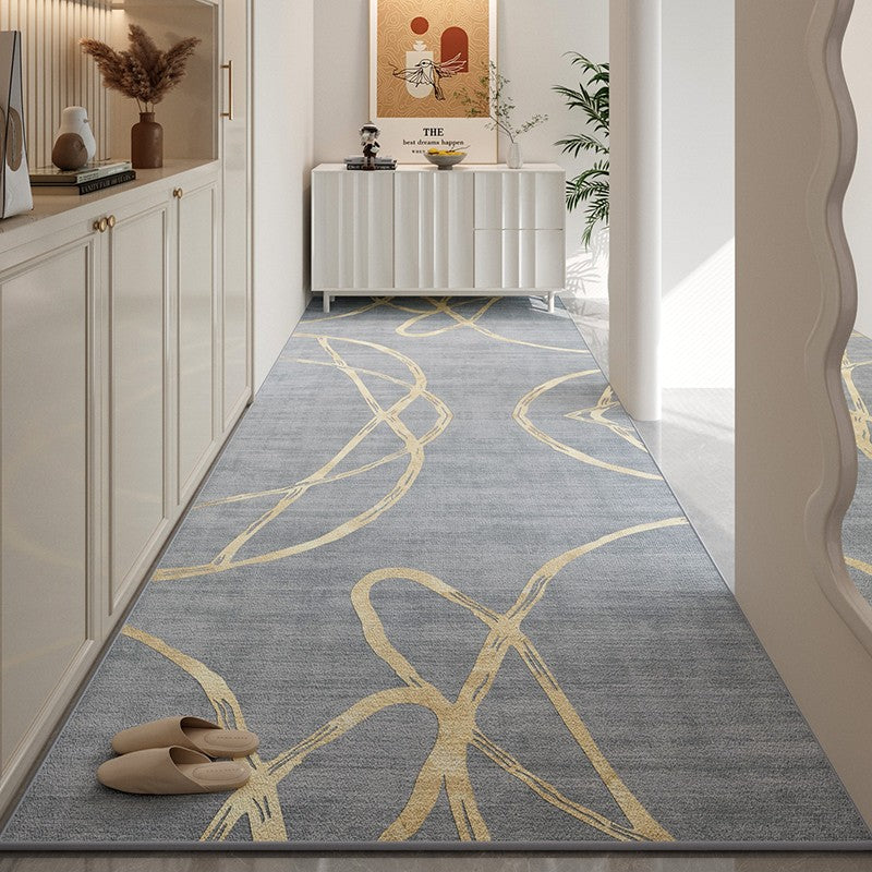 Gray Modern Long Hallway Runners, Long Narrow Runner Rugs, Entrance Hallway Runners, Long Hallway Runners