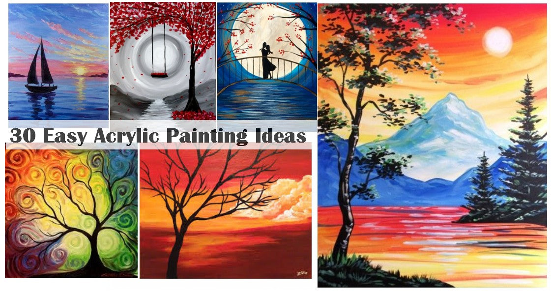 60 Easy Oil Painting Ideas for Beginners, Easy Landscape Painting Idea –  Paintingforhome