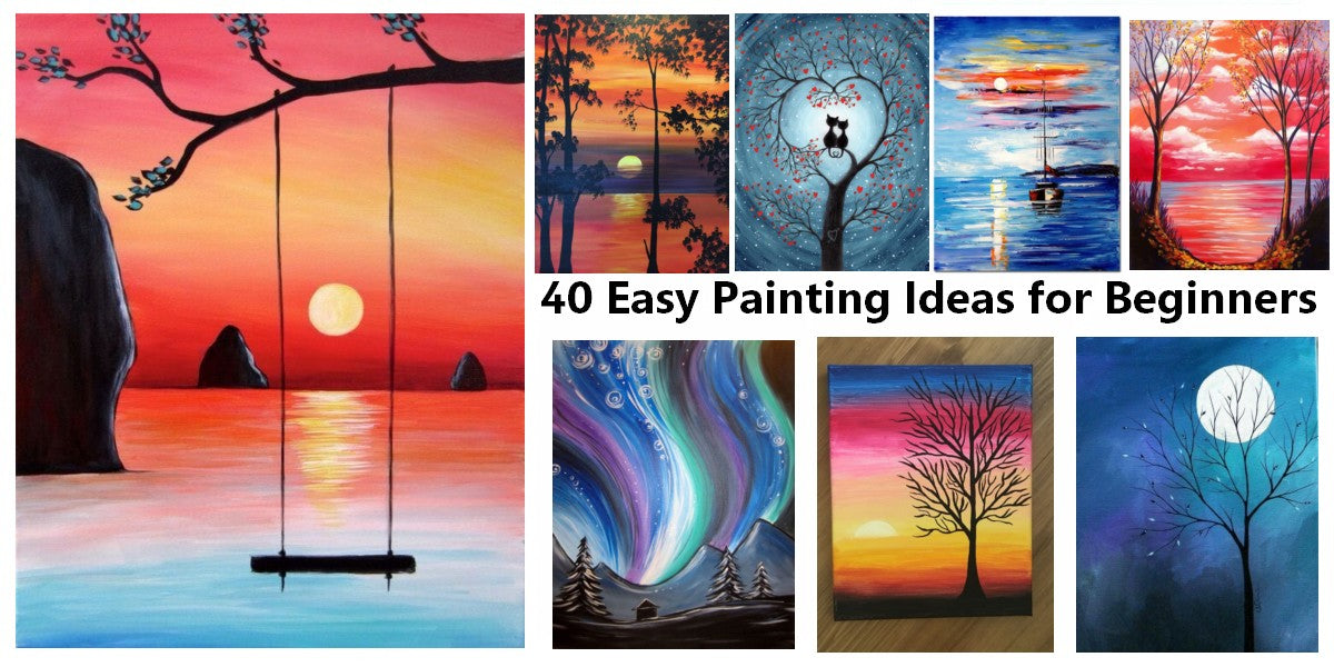 Simple Canvas Painting Ideas for Kids, 40 Easy Acrylic Painting Ideas for Beginners, Simple Modern Wall Art Painting Ideas, Easy Landscape Painting Ideas