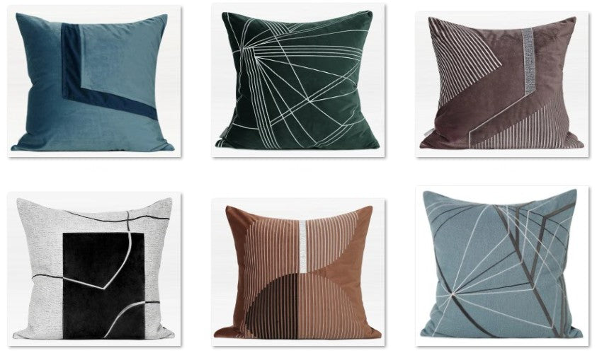 Modern sofa pillows, blue modern throw pillows, decorative modern throw pillows, modern couch pillows, gray modern sofa pillows, modern throw pillows, geometric modern throw pillows