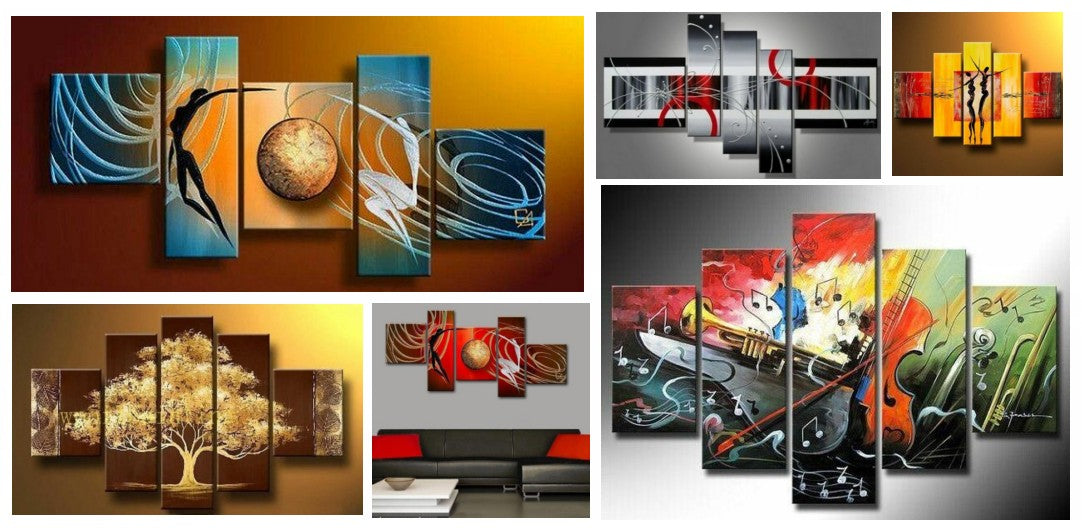 5 Piece Paintings, Wall Art Paintings, Simple Modern Art, Modern Abstract Painting, Canvas Paintings for Living Room, Multiple Canvas Paintings, Acrylic Paintings for Bedroom, Hand Painted Canvas Art, Modern Acrylic Paintings, Dining Room Paintings