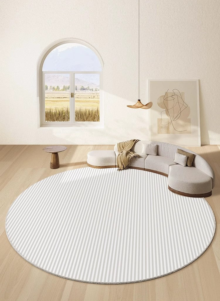 Contemporary Modern Rug under Coffee Table, Bedroom Abstract Modern Area Rugs, Geometric Round Rugs for Dining Room, Circular Modern Rugs under Chairs