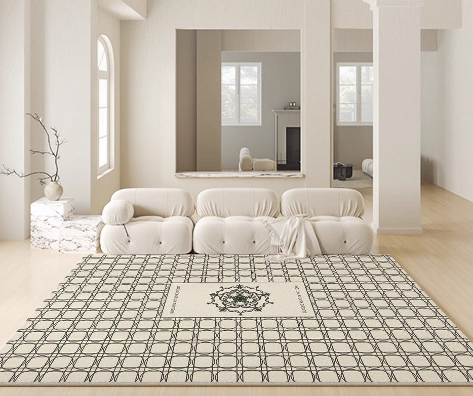 Geometric Modern Rugs for Dining Room, Contemporary Modern Rugs for Living Room, Mid Century Modern Rugs for Interior Design