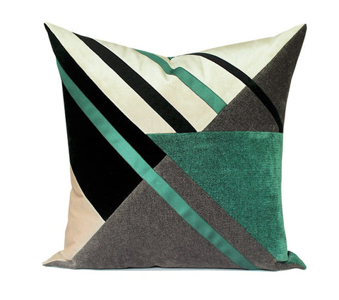 Large Modern Decorative Pillows for Sofa, Geometric Contemporary Squar –  artworkcanvas