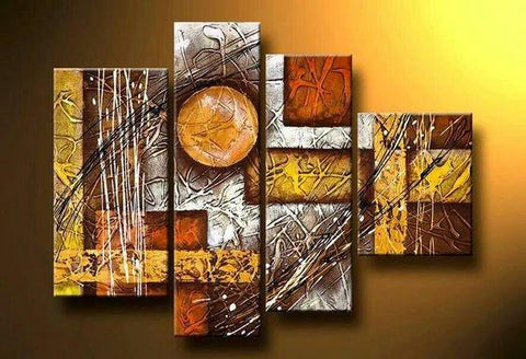 Painting Artwork Abstract Sunrise Acrylic Painting Floral Wall Decor – CP Canvas  Painting Online