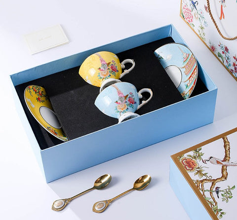 Beautiful British Tea Cups, Unique Afternoon Tea Cups and Saucers, Ele