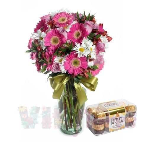 42 Flores - Arreglo Floral Cariño y Chocolates – Florentinamex