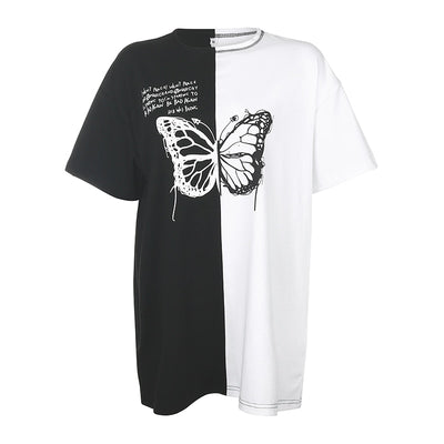 T Shirt Long Avec Papillon