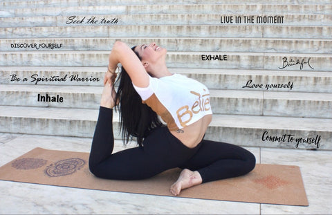 Yoga Pose Inspiration On An Eco Friendly Yoga Mat- Shakti Warrior