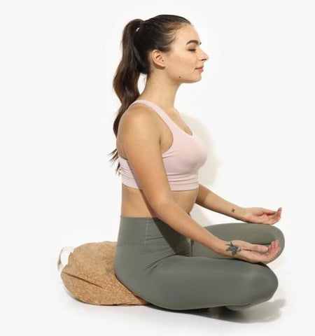 Meditating on an Eco Friendly Meditation Cushion-Shakti Warrior