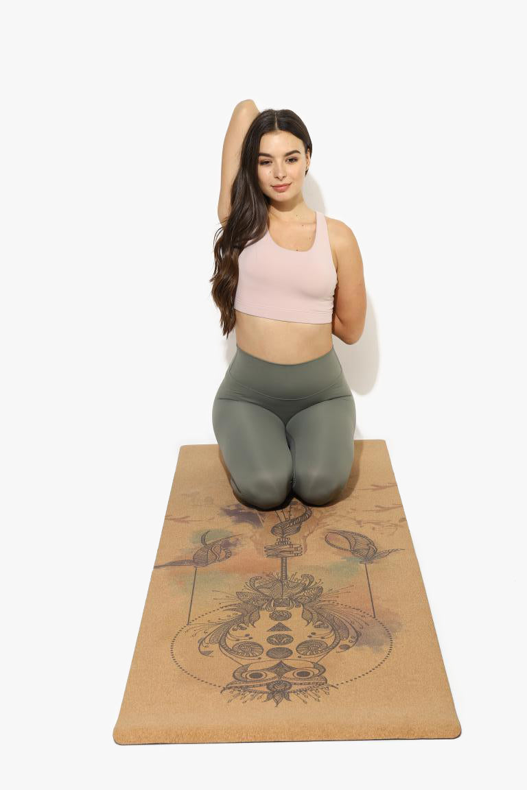 YOGA DESIGN LAB | The Cork Yoga Mat | Eco Luxury | Ideal for Hot Yoga,  Power, Bikram, Ashtanga, Sweaty Workouts | Studio Quality | Includes  Carrying