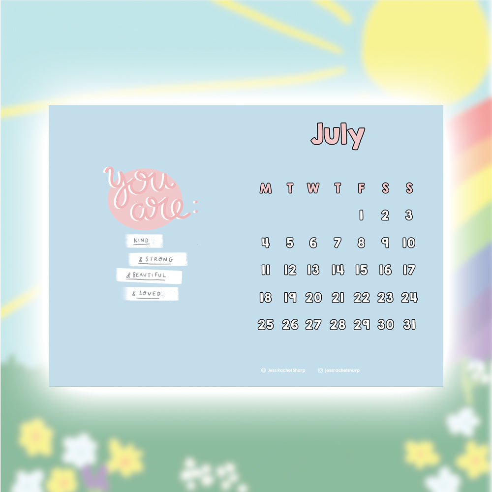 Spiffy's Happy New Year 2022 A5 Desktop Calendar For Kids | Spiffy