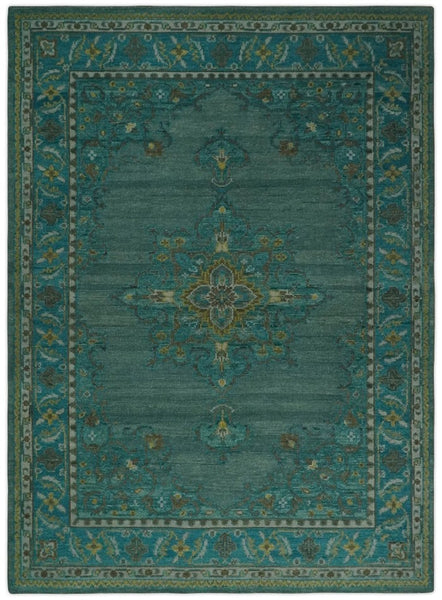 hand-knotted traditional wool area rug