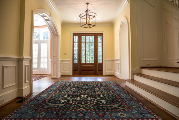 hand knotted entryway rug