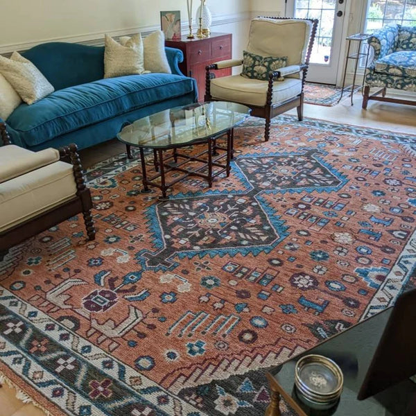 hand-knotted area rug