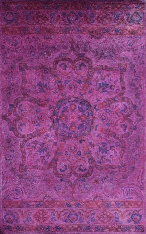 pink overdyed rug