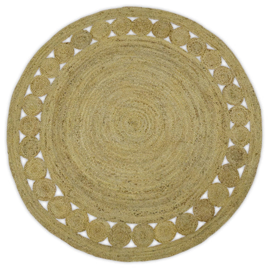 Handcrafted Brown Round Jute Rug  Buy Jayde Online – Life Interiors