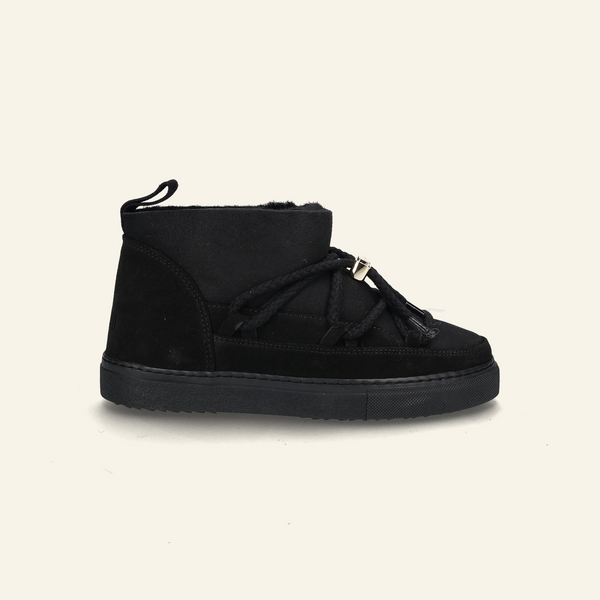 SHEARLING ZIGZAG SNEAKER | Black – THE WANTS SHOES