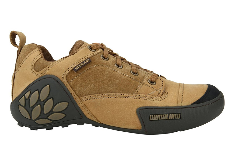 woodland men's camel leather sneakers
