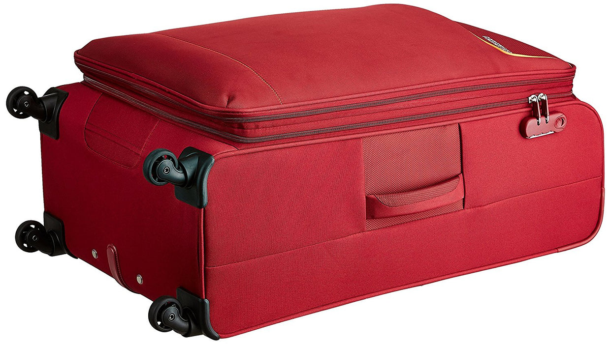 american tourister jamaica polyester 80 cms wine red softsided suitcase