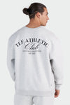 Back View of Black Athletic Club Crewneck Sweatshirt