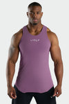 Front View of Light Plum Classic Ribbed Relaxed Fit Tank
