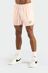 Front View of Faded Salmon GTS Miami Mecca Mesh 5 Shorts