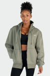 Front View of Sage GTS Pivotal Zip Up Hoodie