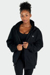 Front View of Black GTS Pivotal Zip Up Hoodie