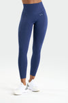 Front View of Deep Navy Hyper Power Side Pocket Workout Leggings