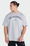Front View of Steel Gray Miami Oversized Pump Cover Tee
