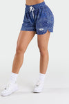 Front View of LA Blue Paisley 5 Inch Mesh Shorts