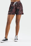 Front View of Chicago Black Paisley 5 Inch Mesh Shorts