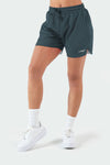 Front View of Forest Green Reps Mesh 5 Inch Shorts