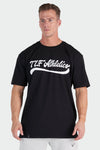 Front View of Black TLF Athletics Oversized Tee