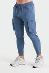 Front View of Indigo Blue Train Element 7/8 Cargo Joggers