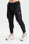 Front View of Black Train Element 7/8 Cargo Joggers