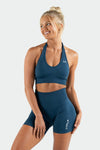 TLF Cosmic Seamless Halter Sports Bra - Blue - 1