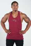 TLF League Air-flex Stringer Tank Top – Stringer Gym Tank - Garnet - 1