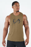 TLF Lift Drop Arm Bamboo Tank Top - Tank Top Extreme Drop Arm Hole - Green 1