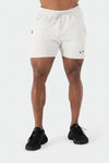 TLF Pivotal 6" Fleece Shorts – Men’s Gym Shorts - 6 Inch Inseam Men's Shorts – Gray - White - 1