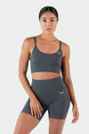 Full Model Image of Tempo Multi-Back Strap Sports Bra Graphite