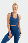 Full Model Image of Tempo Racerback Sports Bra Oxford