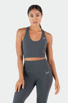 Full Model Image of Tempo Racerback Sports Bra Graphite