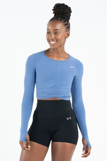 React Seamless Long Sleeve Crop Top