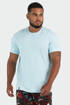 Front View of Light Blue TLF Swole Tee